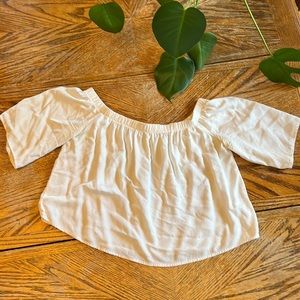 Off the shoulder American apparel shirt